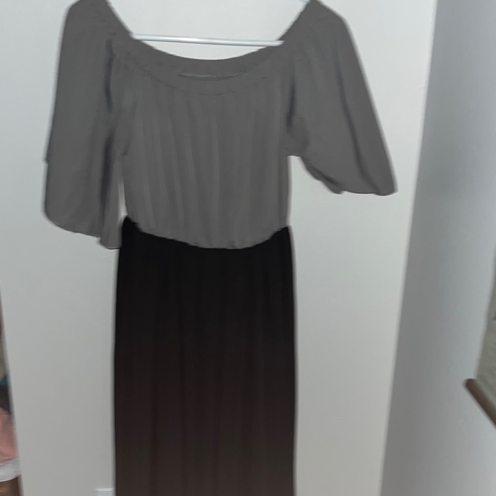 Gray and Black Renaissance Dress With Corset